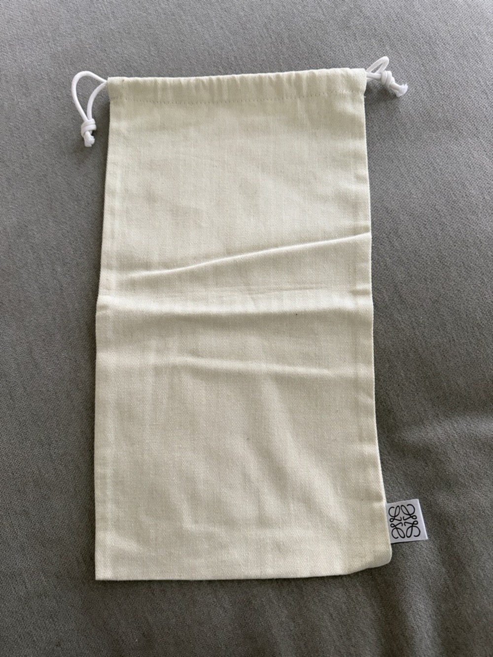 Loewe Cream Drawstring Dust Bag - Never Used